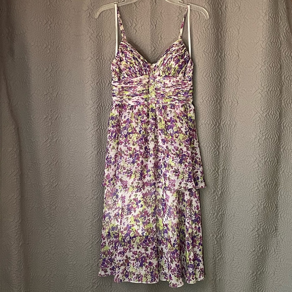 Aidan Purple Floral Flowy Dress